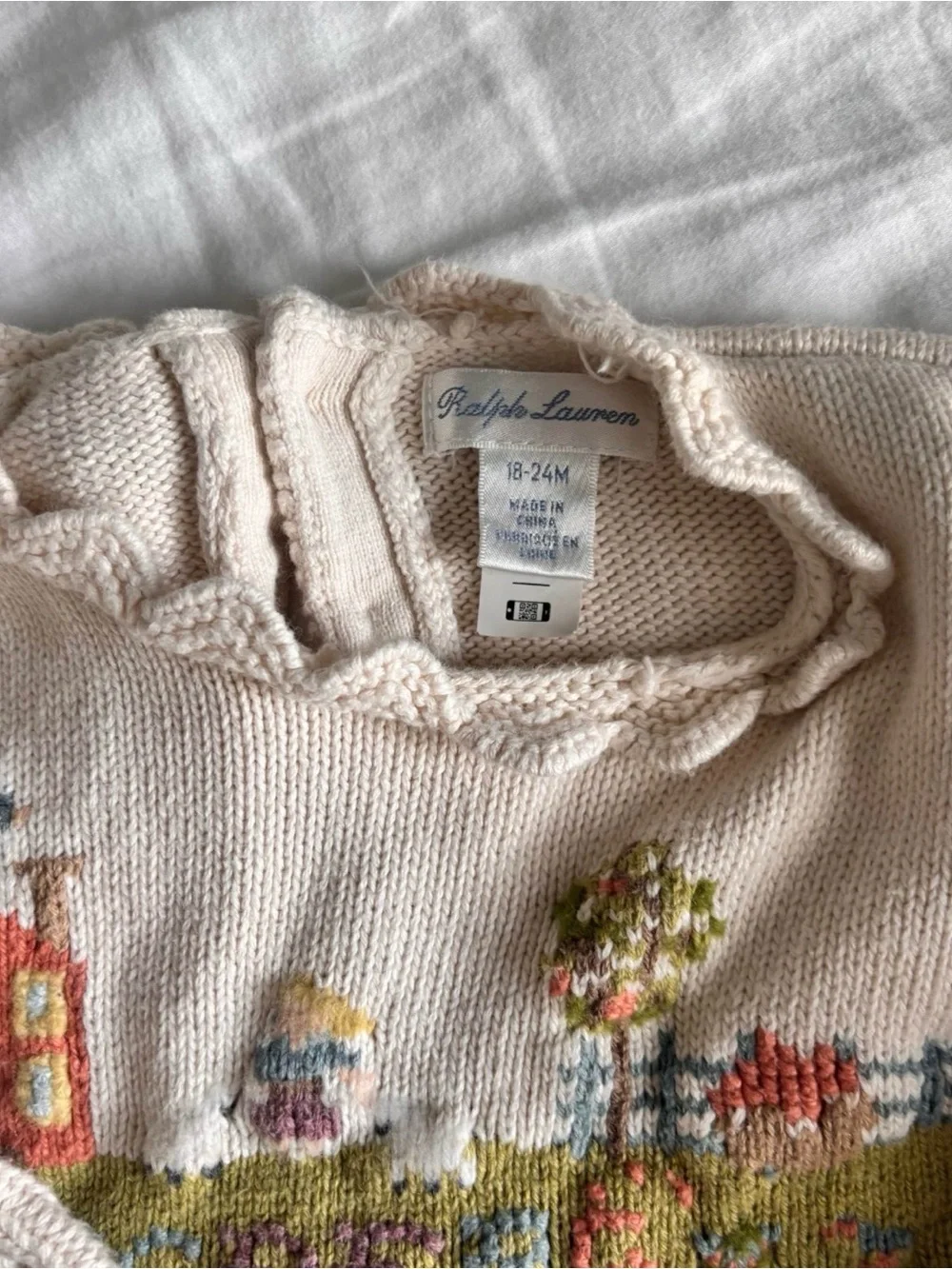 Intarsia-Knit Cream Cable Sweater Dress & Bloomers - Ralph Lauren
